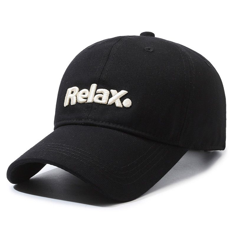 

2025 Новое поступление Вышитая бейсболка с надписью Широкие поля Маленькое лицо Большое Мужская и женская K-стиль Защита от солнца Солнцезащитная Кепка с козырьком Black All yards