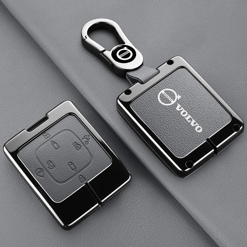 Zine Alloy Car Key Case Shell Cover Holder Protection Fob For Volvo EM90 MPV 2025 XC60 S60 S90 XC90 EX30 XC40 Keychain Accessory