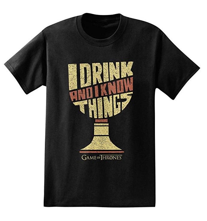 

Game Of Thrones GOBLET I DRINK AND I KNOW THINGS LANNISTER T-Shirt NWT S-3XL L