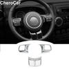 Chrome Car Steering Wheel Trim Cover Decor For Jeep Wrangler JK / Grand Cherokee