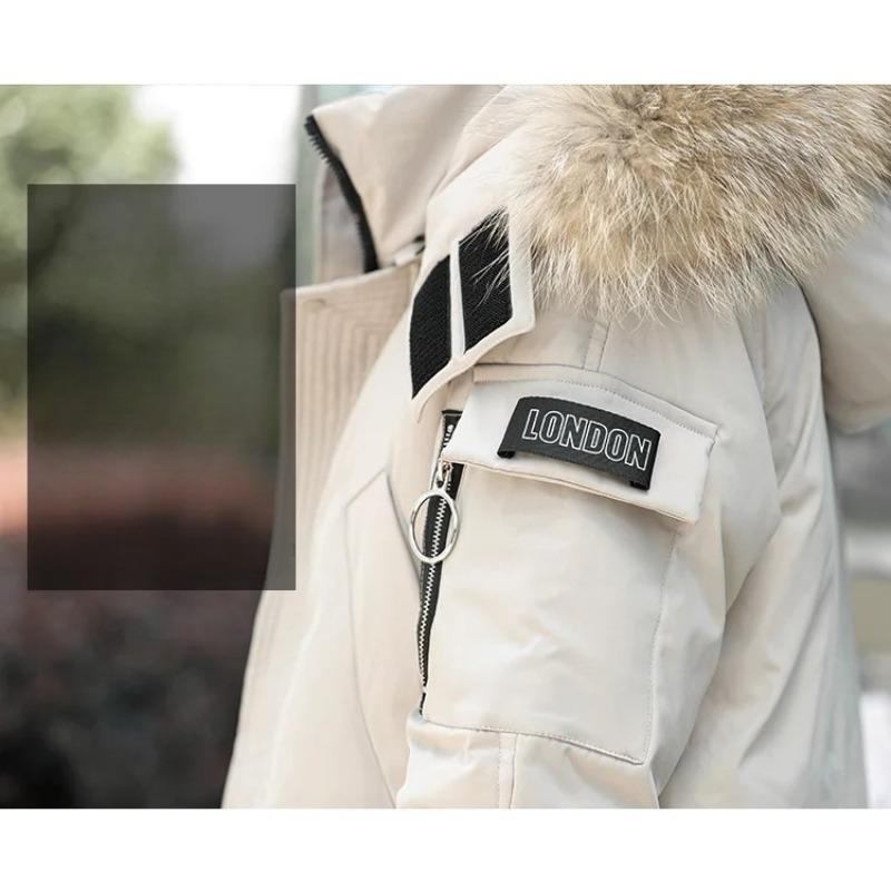 Men's Korean Version Thick Parka Over The Knee Men's Trendy Men's Coat High Quality Design Parkas
