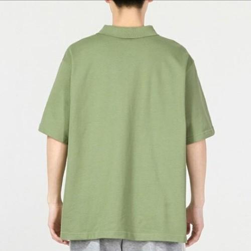 Nike Solid Color Polo Collar Short Sleeve T-Shirt for Men In Green