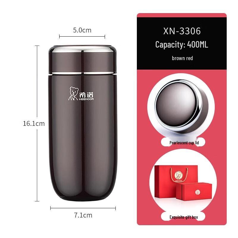 Zhi Shi Large Capacity Double-Layer Glass Water Bottle