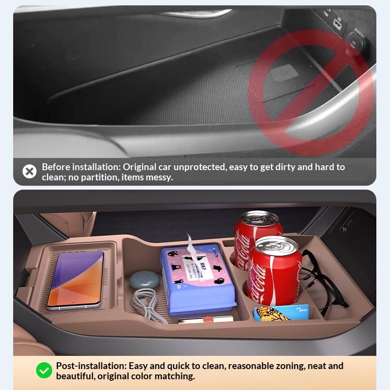 Suitable for 26 Models of Changan Cs75pro Central Control Lower Storage Box 25 Models of X7plus Car Modification Accessories