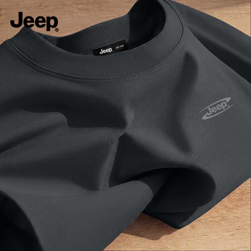 Jeep Herren Baumwoll-Kurzarm-T-Shirt, Schwer