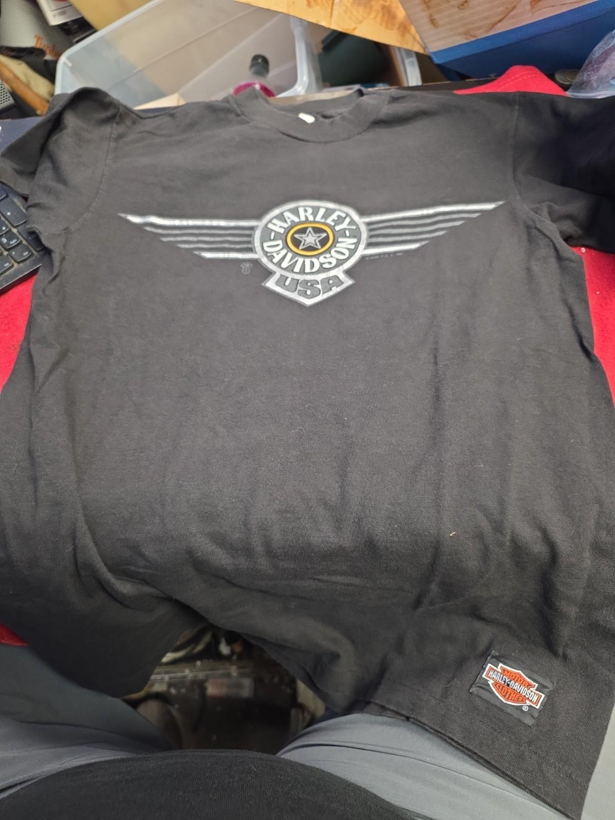 1989 Harley Davidson High Plains 3D Emblem Shirt Size M DOUBLE SIDED NM Mint M