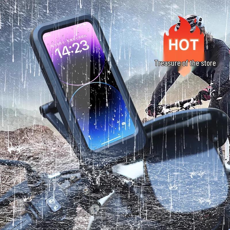 Waterproof Shockproof Motorcycle and Bicycle Phone Holder with Battery for Navigation