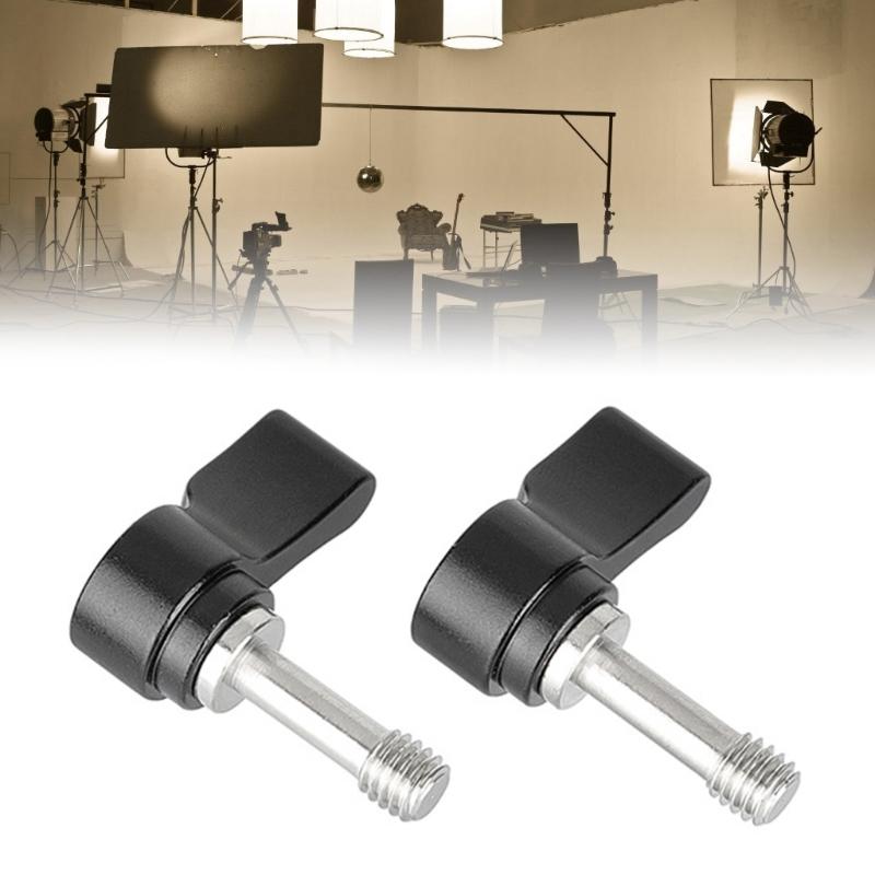 Precise Camera Cage Gear Knob M6 Thread Black Aluminum Alloy Photography Equipment Control Part For Tripod Mounts 1 Pair