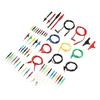 62Pcs Multimeter Test Cable Banana Plug Crocodile Clip Needle Probe Connecting Cable Test Hook 1000V