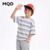 MQD Boys' Antibacterial Striped Casual Short Sleeve T-Shirt