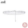 Effie Queen 925 Sterling Silver Layered Link Chain Anklets Bracelet Muti-layer Foot Leg Anklet Beach Jewelry Adjustable SA58