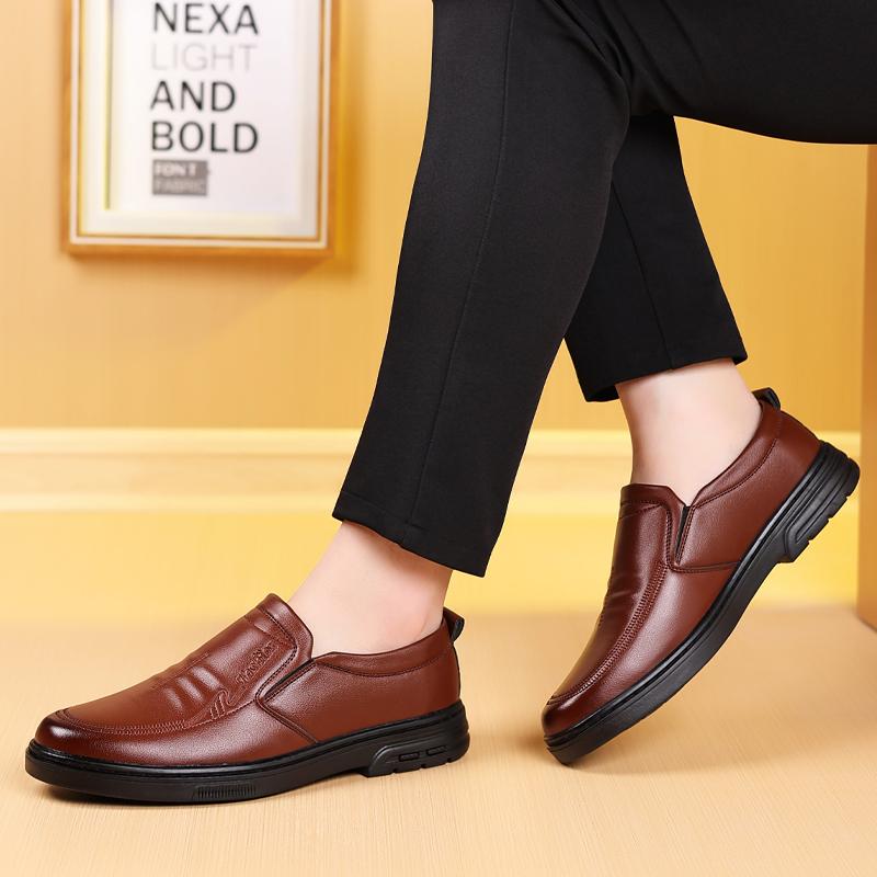 Men Loafers Fashion Men Casual Leather Shoes Breathable JZ-0936