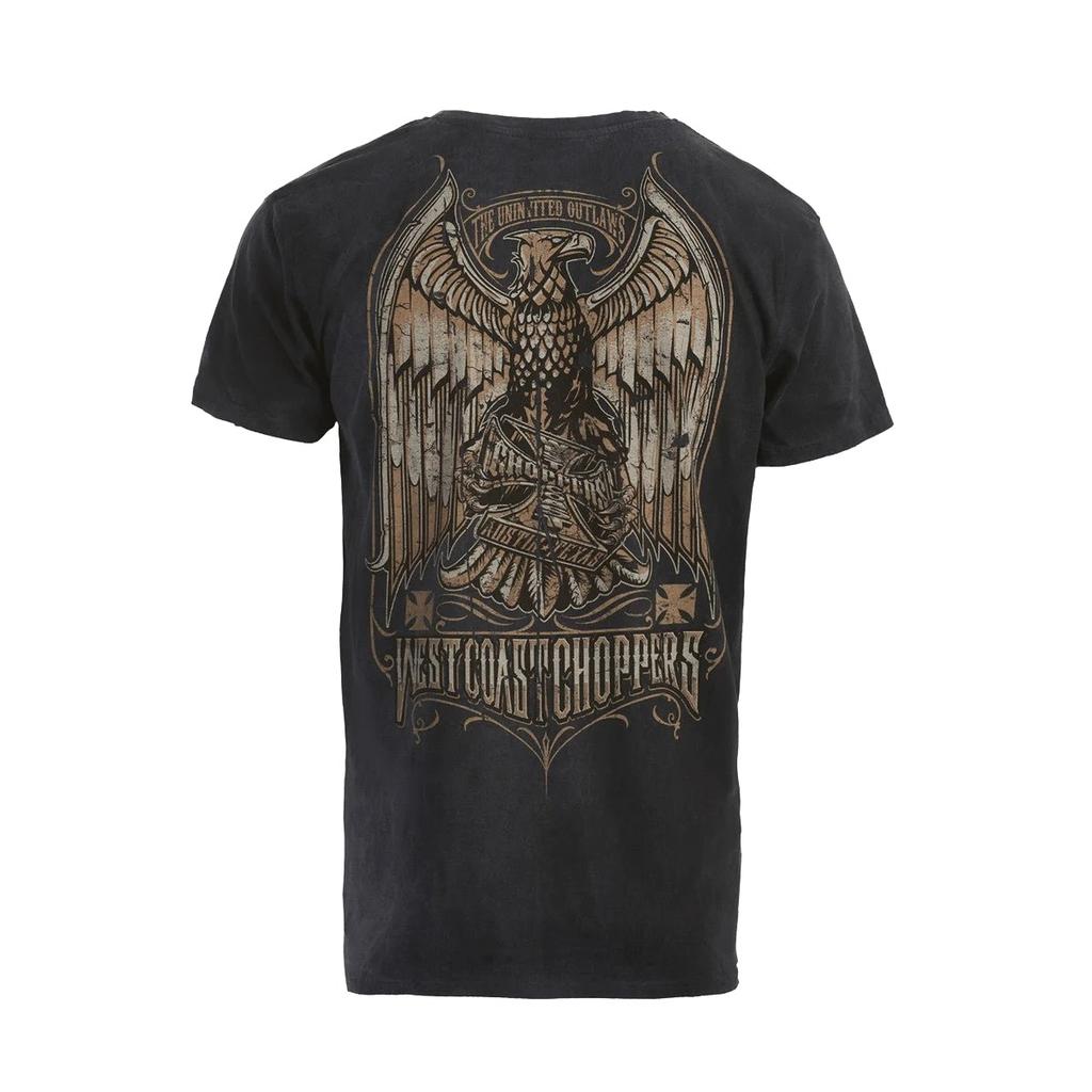 West Coast Choppers "West Coast Iron Cross" Americké Retro Ležérní Tričko s Krátkým Rukávem