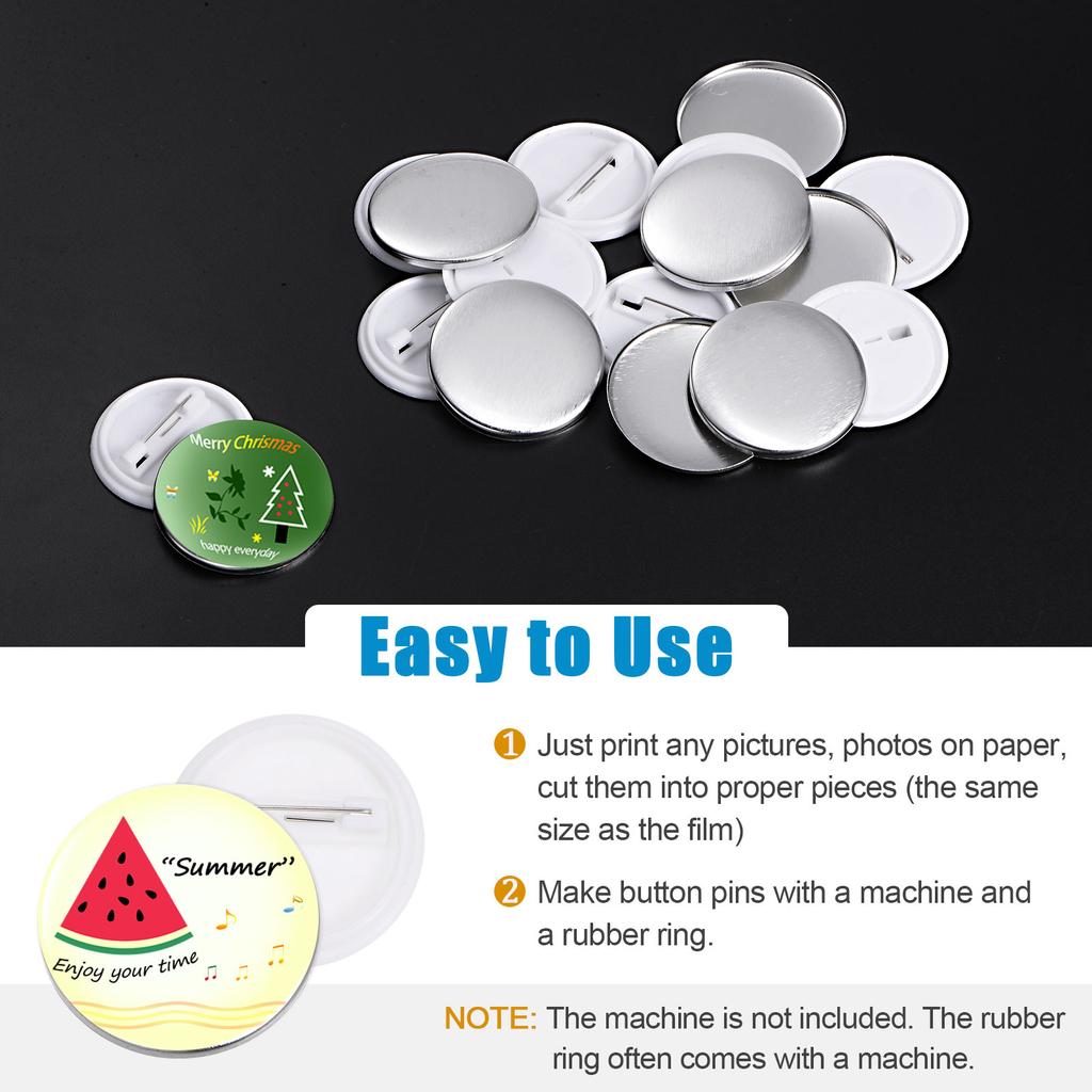 120/200/500Set Blank Badge Pin Button Maker Parts Material Supplies 25mm 32mm 37mm 44mm 58mm for Button Maker Machine DIY Making