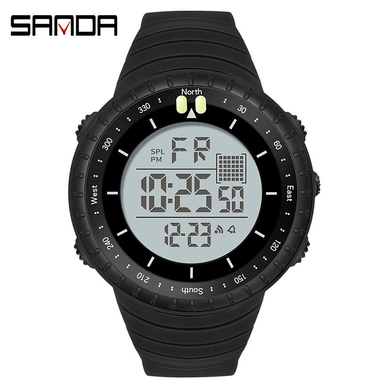 Sanda Cold Light Large Screen Waterproof Digital Sports Watch