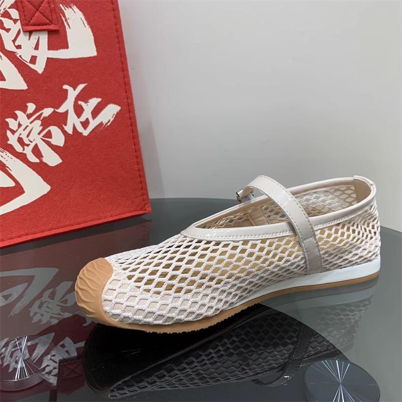2025 New Fashion Fishing Net Hollow Low-top Flat Bottom Shallow Mouth Sandals Women's Shoes