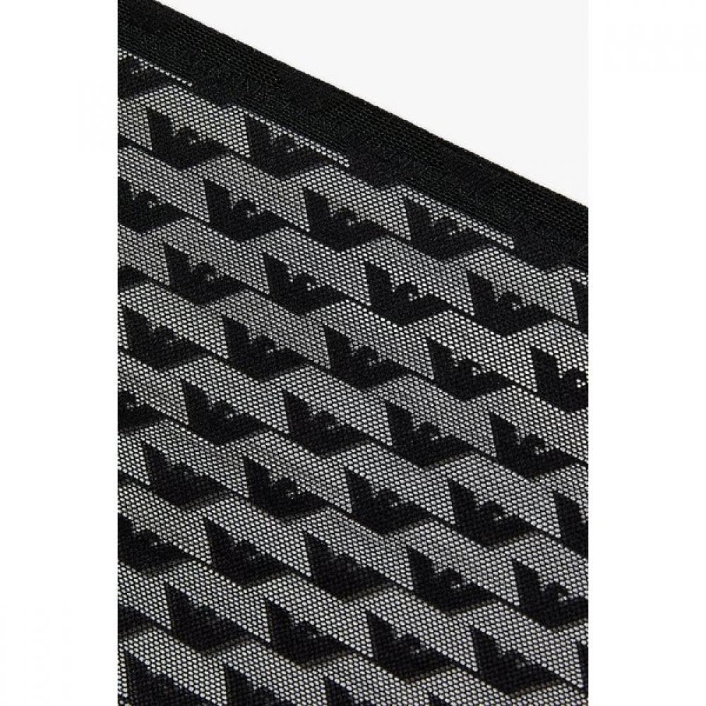 Emporio Armani Women Thong Mesh Eagle Pattern