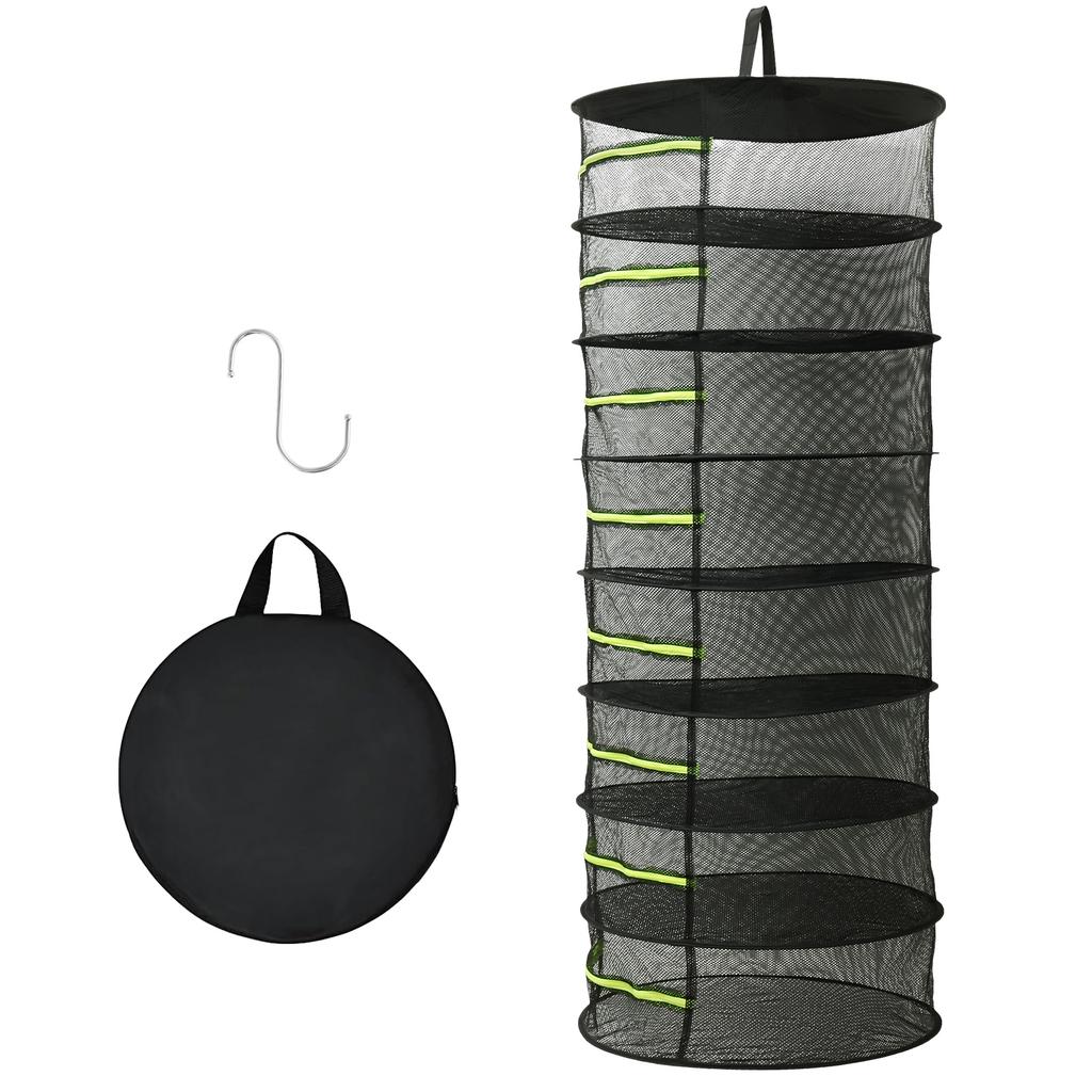4/6/8 Layer Folding Herb Drying Rack Vegetables Flower Plant Drying Net Breathable Hanging Buds Plants Mesh Organizer