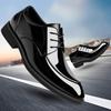 Luxury Men Patent Leather Elevator Shoes Men's Upper Height Increase Insole 6cm/8cm Black Formal Business Lift Wedding Men Shoes