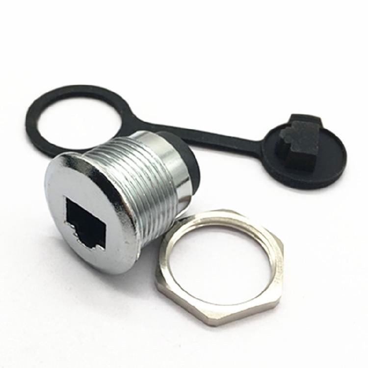 Zinklegering 8P8C RJ45 Nätverkspanelkontakt Med Vattentät Tätning Stöder Snabb Dataöverföring För CCTV Serverrum