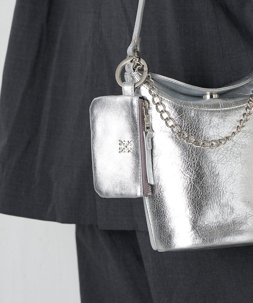 Russet Soft Leather Multi-Case with Carabiner, RUZ1051189A0008, Free, Silver