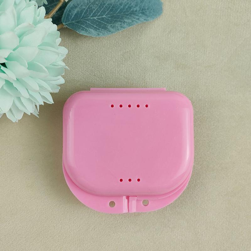 Portable Plastic Cases Denture Box Oral Cavity Cleaning Denture Storage Case Mini Tooth Clean Sanitary Drainable Storage Box