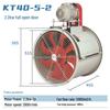 JZDASI High-Temperature Axial Flow Fan for Paint Booths CN Plug (adapter Included)