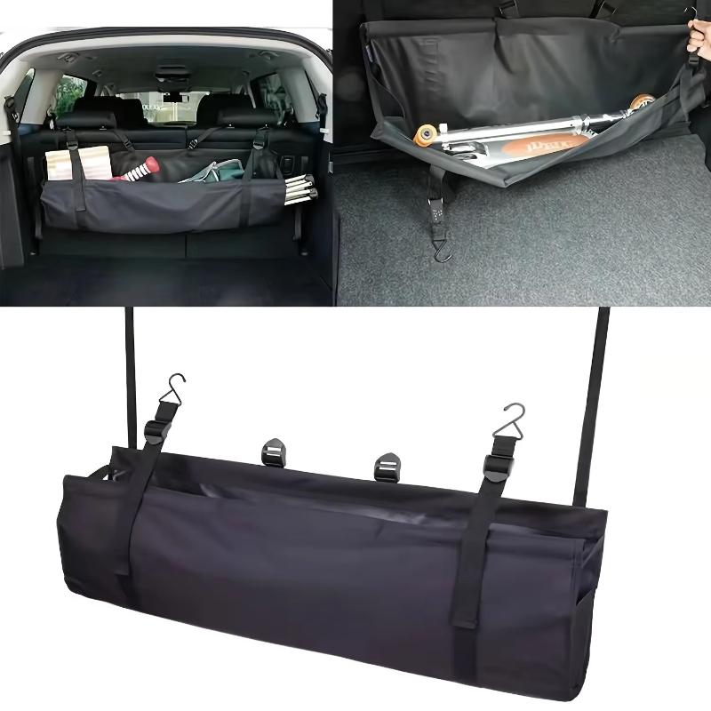 Anti-Scratch Car Trunk Organizer High Capacity Adjustable Backseat Storage Holder for Van SUV Daily Commute