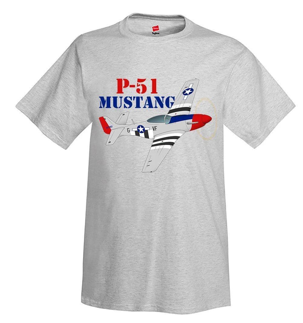 North American P-51 Mustang Airplane T-Shirt - Personalized w/ Your N# L
