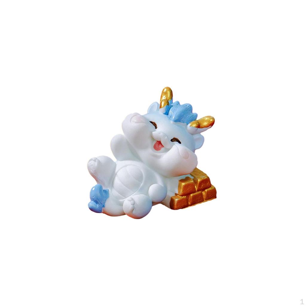 Dragon Figurine Car Dashboard Decor - Exquisite Tabletop Ornament for Home and Office