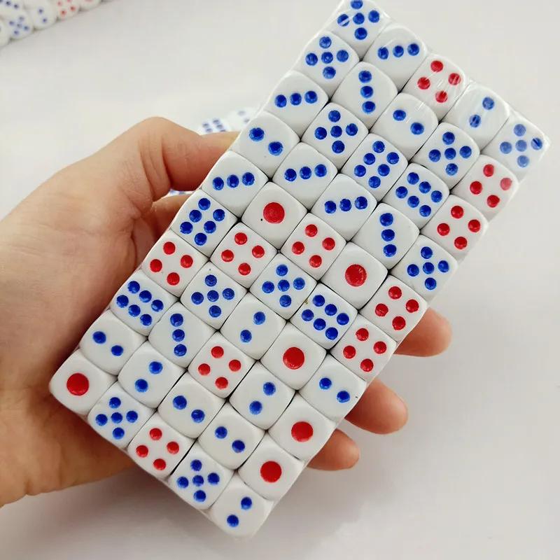 10/20/30/40/100pcs Dice 10mm Classics Rounded D6 Blue Red Dice for Board Games Poker Game Bars KTV Puzzle Entertainment Dice TMZ