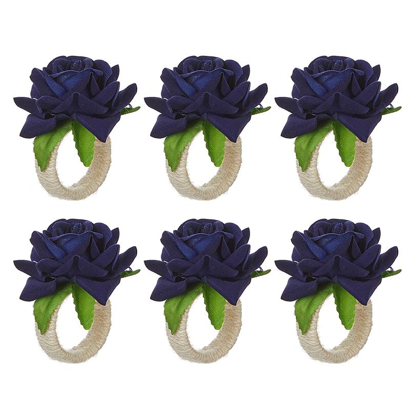 

6Pcs Rose Flower Napkin Rings Towel Buckle Napkin Ring Wedding Party Valentine S Day Hotel Table Decors Napkin Holder Gifts