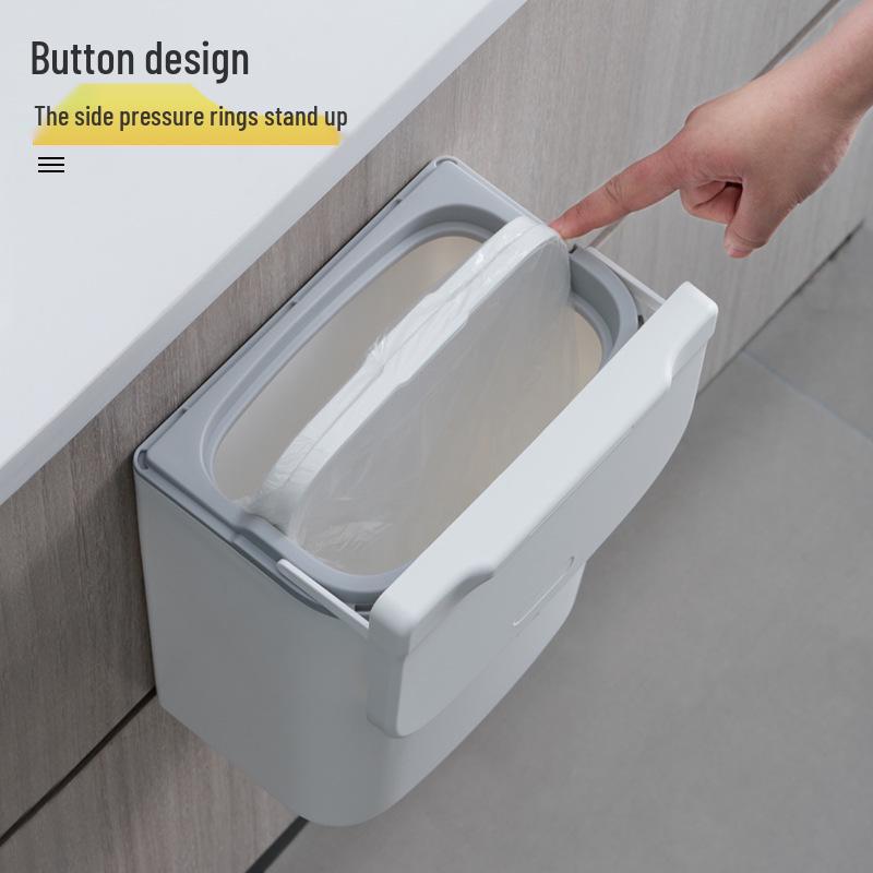 Grande Pattumiera da Cucina da Parete con Coperchio - Contenitore Estetico per Armadi e Bagni