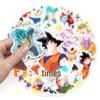 50PCS Dragon Ball Cartoon Stickers for Laptops, Suitcases, Scooters, and Stationery Boxes