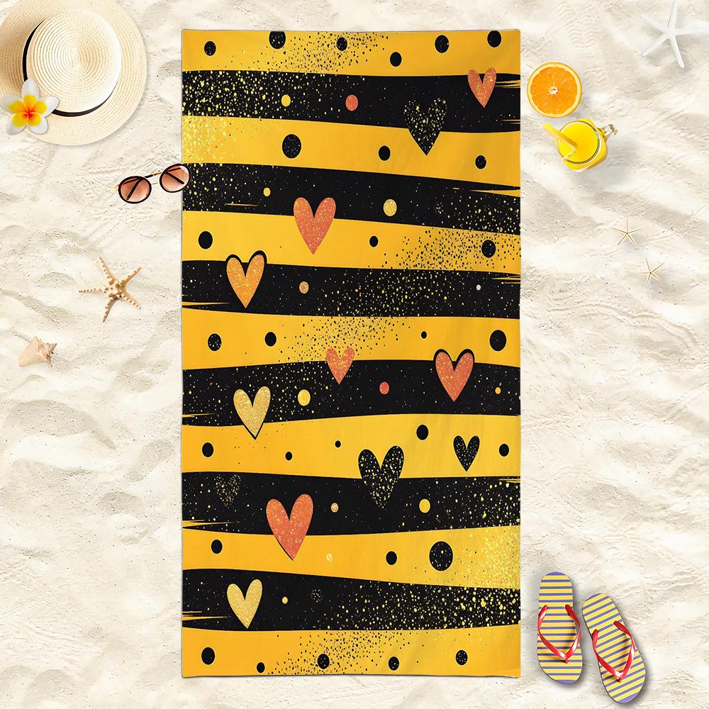 Pink Beach Towel Sexy Pop Art Stripe Quick Dry Bath Towel Soft Microfiber Pool Towel for Women