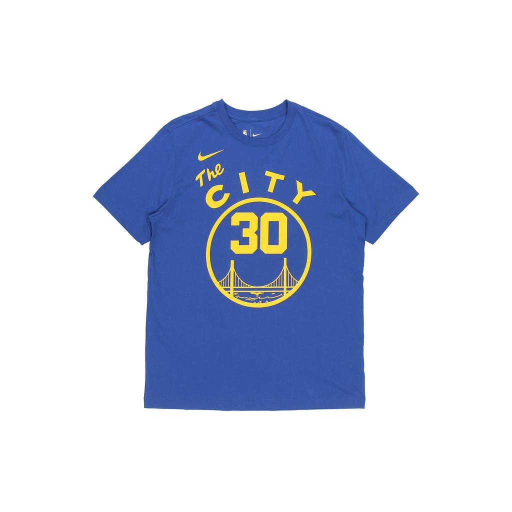 Nike Golden State Warriors Stephen Curry #30 Basketball Sports Print Short Sleeve T-Shirt Men Tops Blue CT9913-497