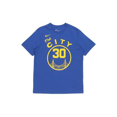Golden State Warriors Stephen Curry #30 Koszulka z krótkim rękawem z nadrukiem sportowym do koszykówki Męska Bluzki Niebieska CT9913-497