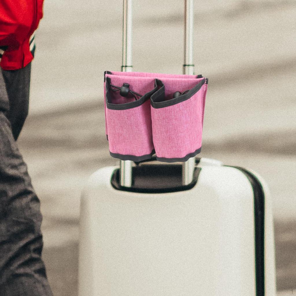 Luggage Armrest Storage Bag Attachment Carrier Accessories Holder Travel Cup for