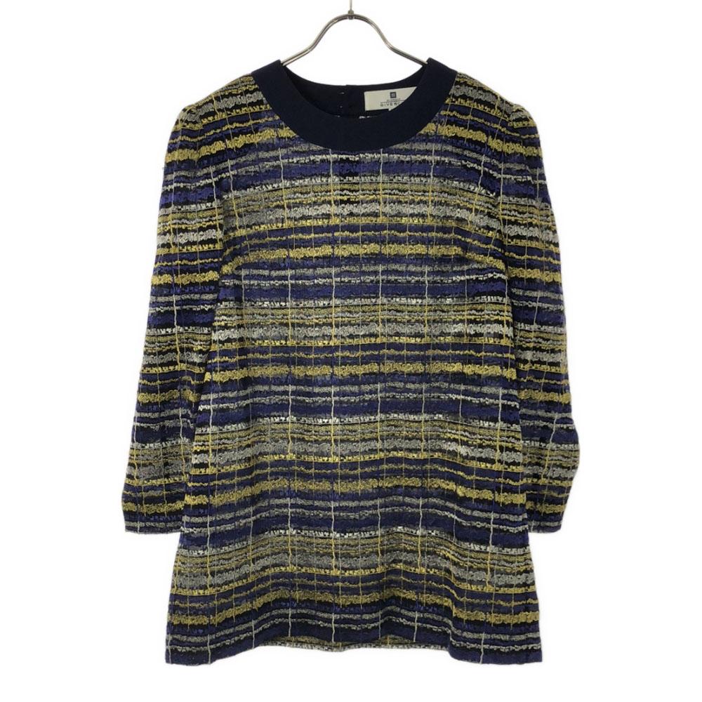 Givenchy 90s Made In Japan All-over Embroidery Long Sleeve Mesh Cut Old Women Used