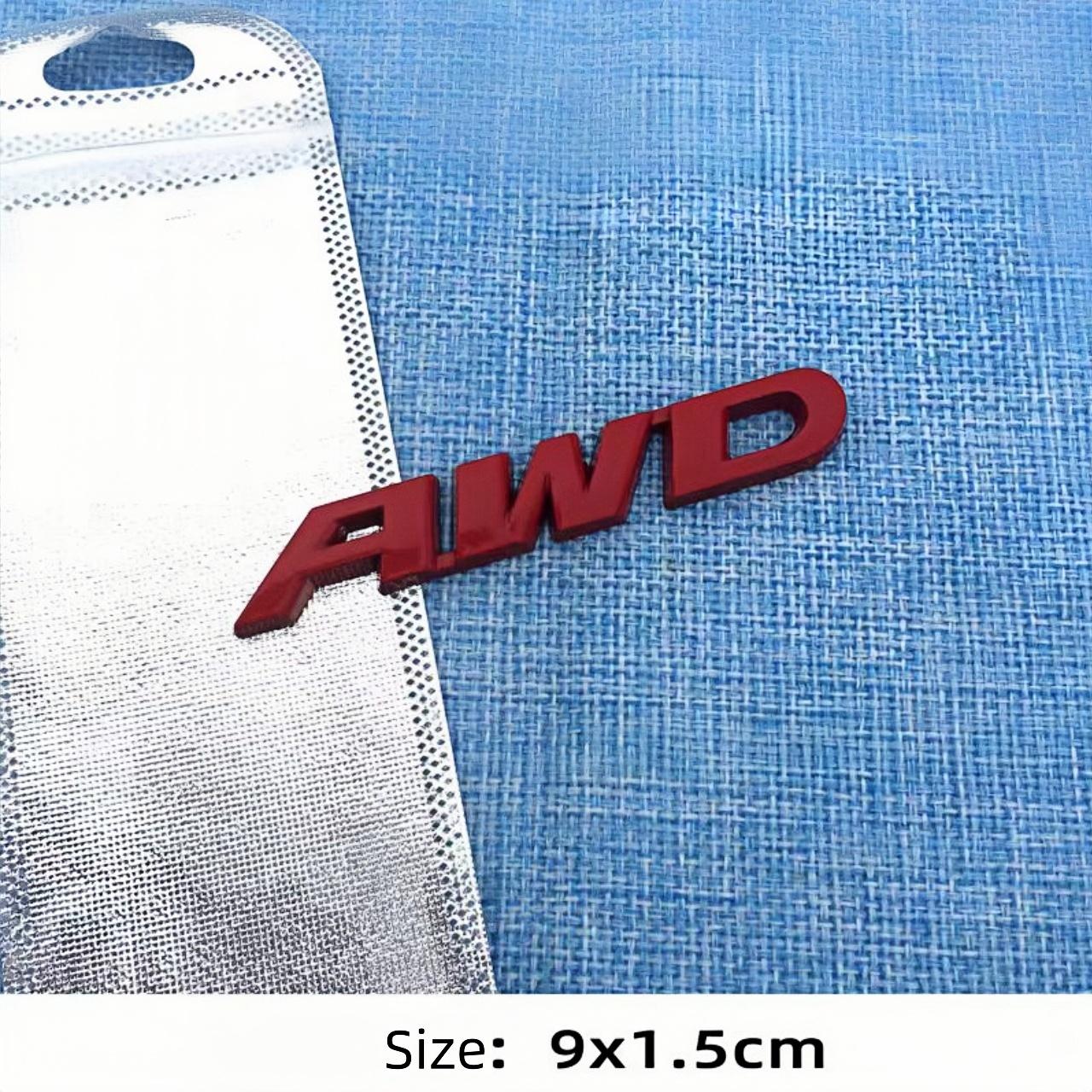 

3D Metal Car AWD Front Grill Sticker Tail Emblem Badge Rear Decal Logo for Impreza 4X4 Off Road SUV 4WD Little Sticker червоний