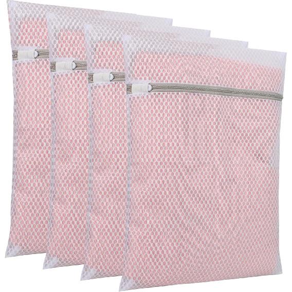 Set of 4 Mesh Laundry Bags, 12 x 16 Inches lingerie bags for Laundry (4) 4
