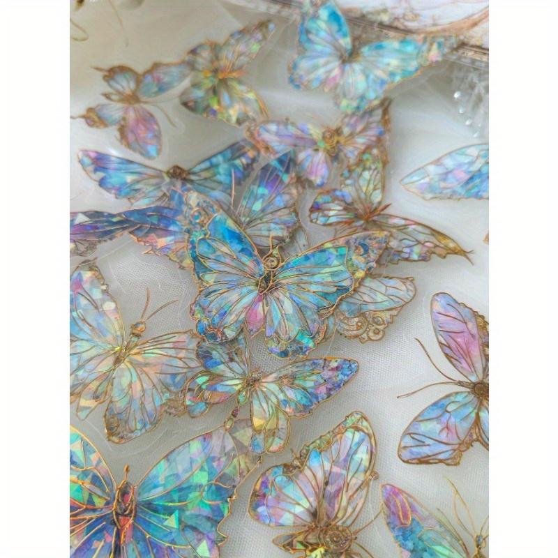 1 paczka(20szt) Iryzujące naklejki w kształcie motyli do DIY scrapbookingu, dekoracji dziennika
