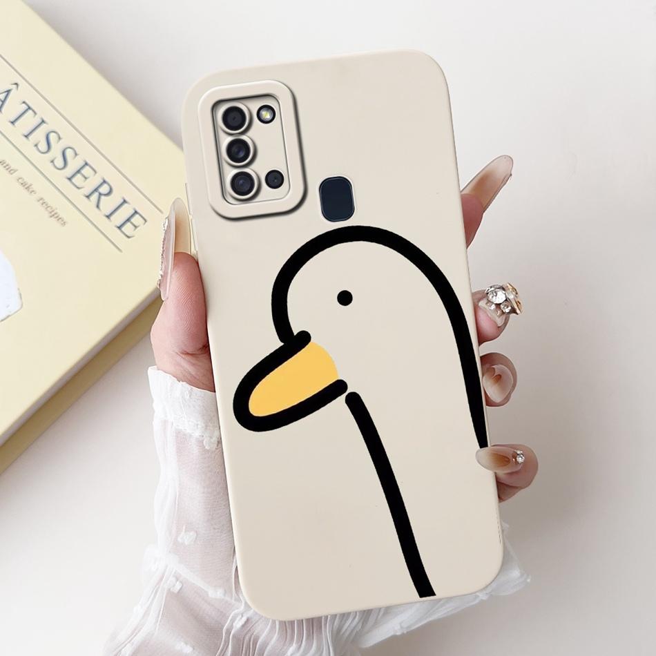For Samsung Galaxy A21s Cute Panda Rabbit Cartoon Soft Silicone Case For Samsung A21S SM-A217F Camera Protective Phone Cases