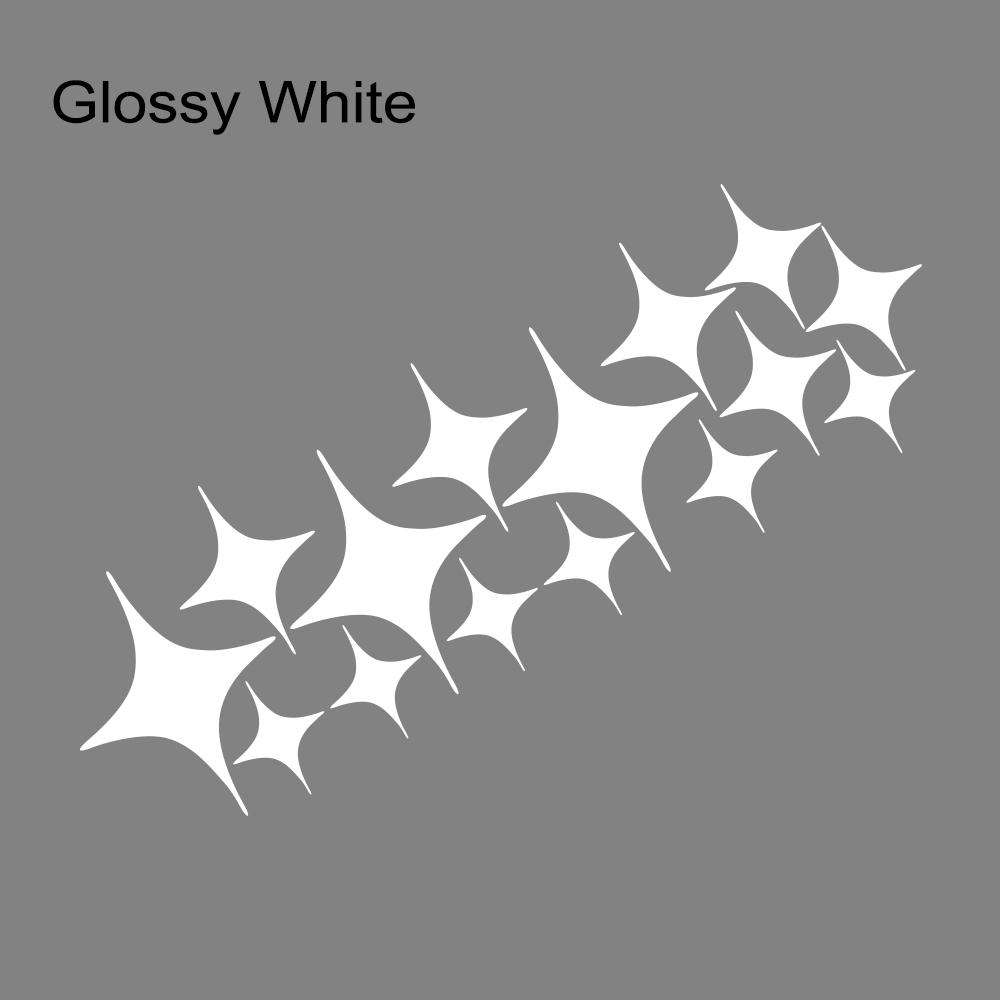 15 Piece Geometric Star Pattern Vinyl Sticker Car Body Side Decor Decals for Vehicles Suv Cars Pickup Truck Auto Accessories