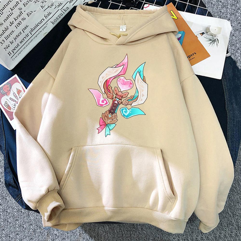Genshin Impact Varesa Anime Hoodie Men Retro Sweatshirt Autumn/Winter Kawaii Retro Casual Sweatshirt