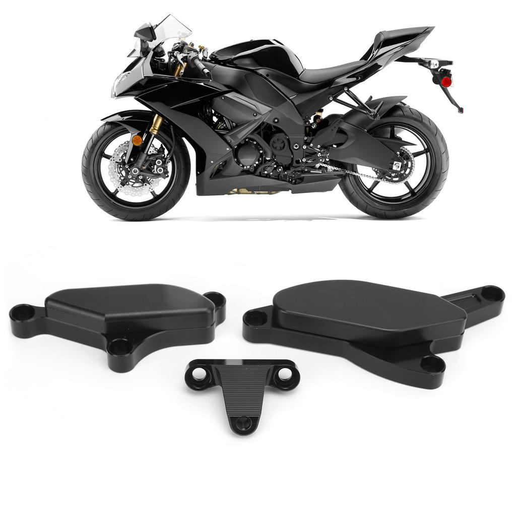 2pcs Motorcycle Frame Sliders Crash Protector Black Maintenance Replacement for KAWASAKI ZX10R 2008‑2010