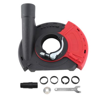 5 In Power Grinding Dust Shroud Iron PA66 Red Black Wearproof Surface Grinding Shroud for 125 150 Angle Grinders