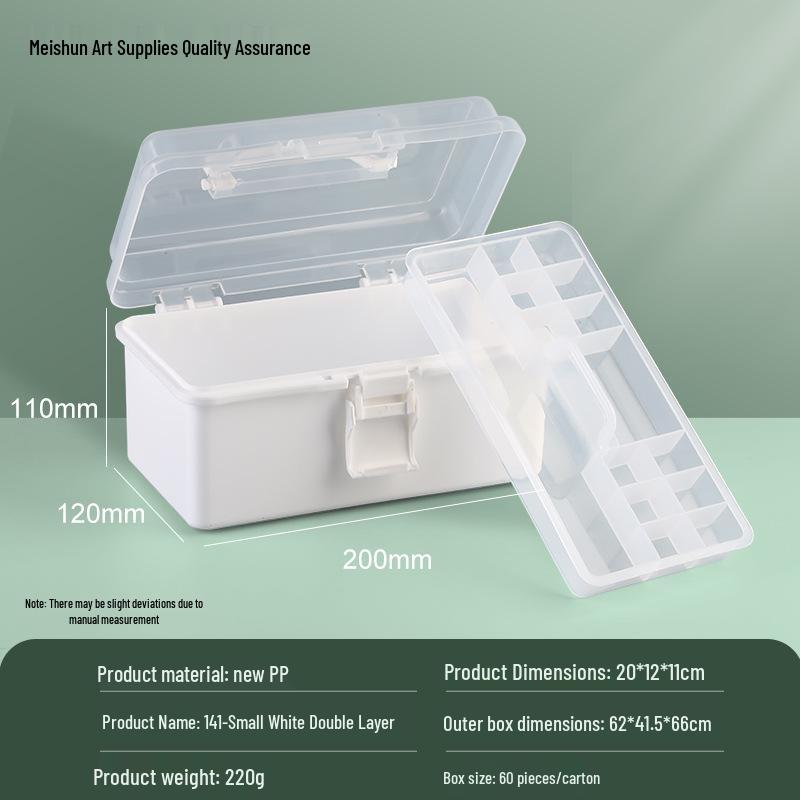 Foldable Three-Tier Extra Large Guka Nail Art & Tool Storage Box for Art Students
