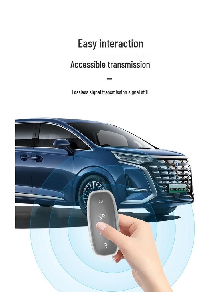 Denza D9 Key Case: 2022 Transparent Shell for Men & Women, Modified Card Car Package with Buckle