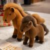 Simulation White Pony Doll Plush Toy Foal Zodiac Horse Doll Children Soothing Doll